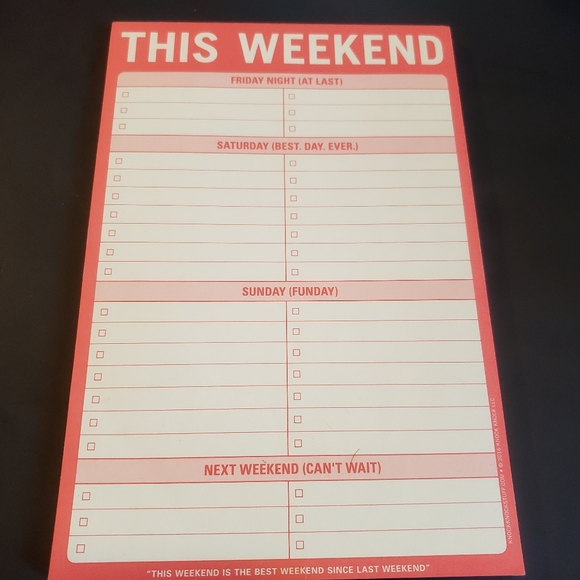 Weekend Planner Notepad | Weekend Organizer - Picture 2 of 4